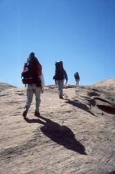 Up slick rock.